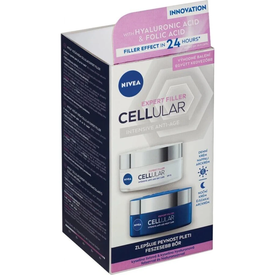 Nivea Дневной и ночной крем Cellular Expert Filler 2x50 мл 1×2x50 мл, крем для лица: цены и характеристики