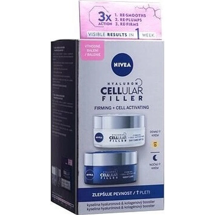Nivea Дневной и ночной крем Cellular Expert Filler 2x50 мл 1×2x50 мл, крем для лица: цены и характеристики