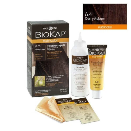 Nutricolor Nutricolor Перманентная краска для волос, Nuana Curry Auburn 6.4, 140 мл, Biokap: цены и характеристики