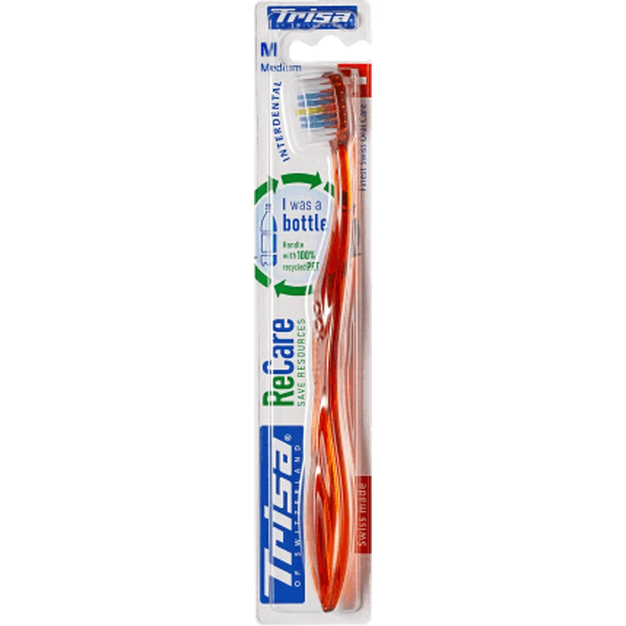 Trisa Зубная щетка ReCare средняя, 1 шт.: цены и характеристики