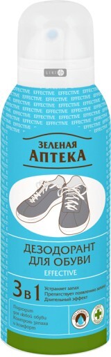 Дезодорант для обуви Зеленая аптека Effective, 150 мл