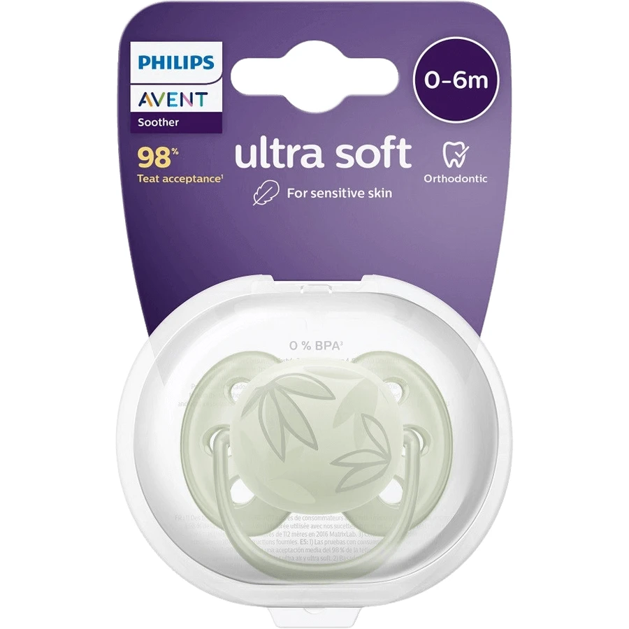 Пустышка Philips Avent Ultrasoft Premium 0-6м зеленая: цены и характеристики