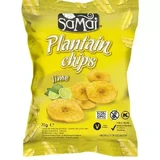 Банановые чипсы SaMai Plantain Chips со вкусом лайма, 75 г