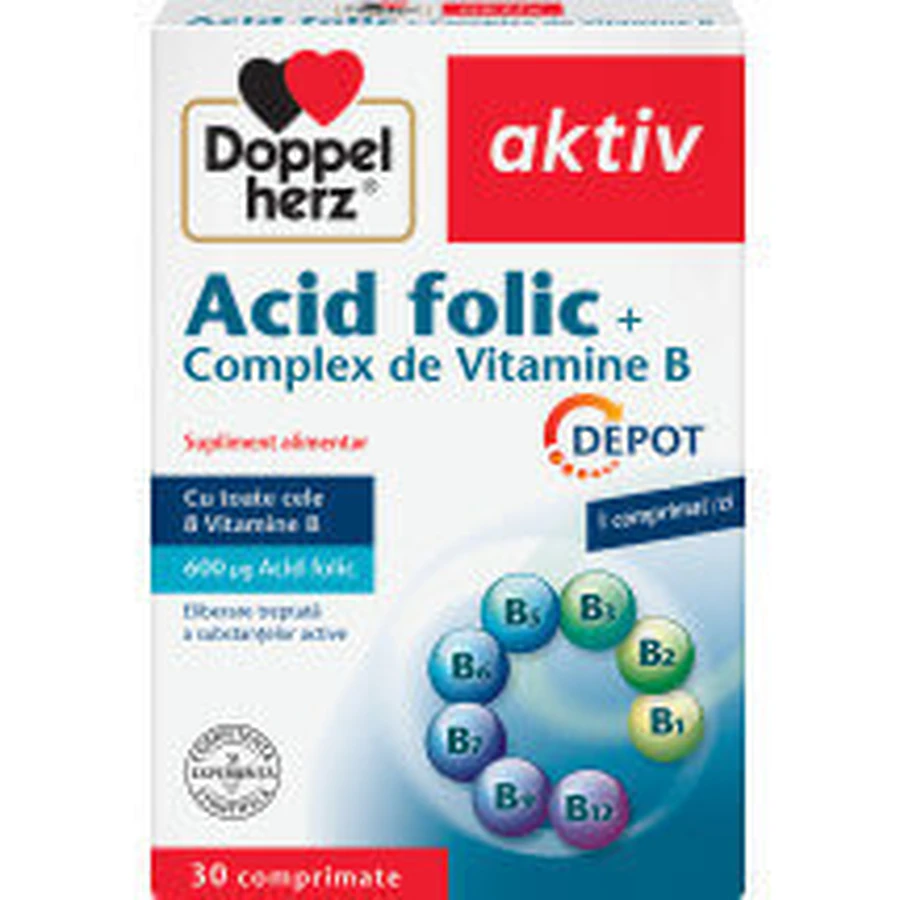 Комплекс Doppelherz Folic Acid Vitamin B Complex, 30 таблеток: цены и характеристики