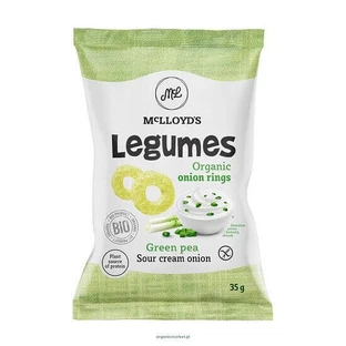 Органічні горохові снеки з вершками та цибулею, 35 г, Mc Lloyd's
