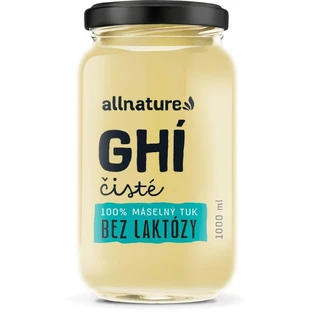 Топлене вершкове масло Гхі Allnature Ghee, 1000 мл