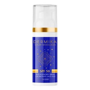 Dermika Luxury Neocollagen, коллагеновый защитный антивозрастной крем, дневной, SPF 50, 50 мл