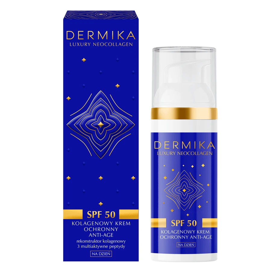 Dermika Luxury Neocollagen, коллагеновый защитный антивозрастной крем, дневной, SPF 50, 50 мл: цены и характеристики
