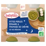 Макароны Eco Puree со шпинатом и козьим сыром, 2 х 200 г, BabyBio