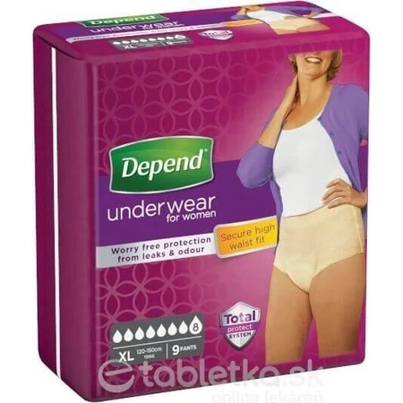 DEPEND MAXIMAL XL для жінок 1×9 шт, стрейч-труси, обхват стегон 120-105 см: ціни та характеристики