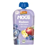 Органическое пюре из черники, яблока и банана, 1 год+, 100 г, Mogli