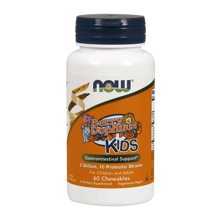 Now Foods Berry Dophilus Kids, 60 сосательных таблеток: цены и характеристики