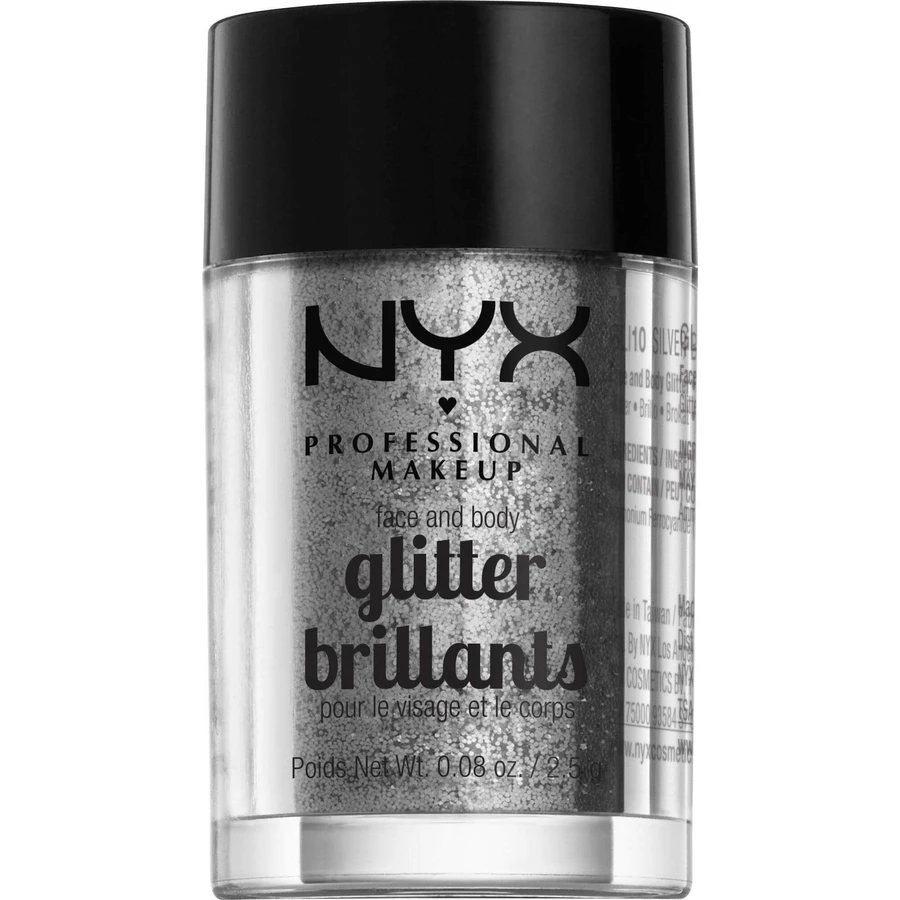 NYX Professional Makeup Face & Body Glitter Glitter - Silver 2,5 г: цены и характеристики