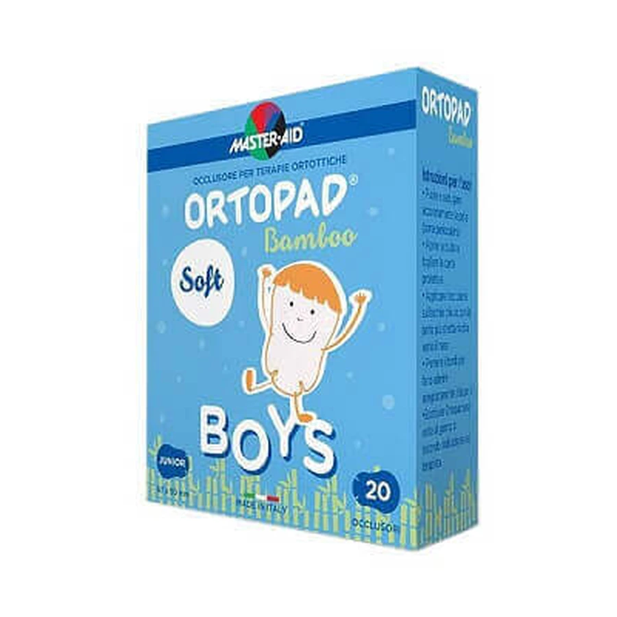 Дитячі ортопедичні подушечки ORTOPAD SOFT Boys Junior Master-Aid, 67x50 мм, 20 шт, Pietrasanta Pharma: ціни та характеристики