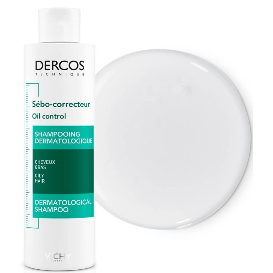 Шампунь Vichy Dercos дерматологічний себорегулюючий для жирного волосся, 200 мл: ціни та характеристики