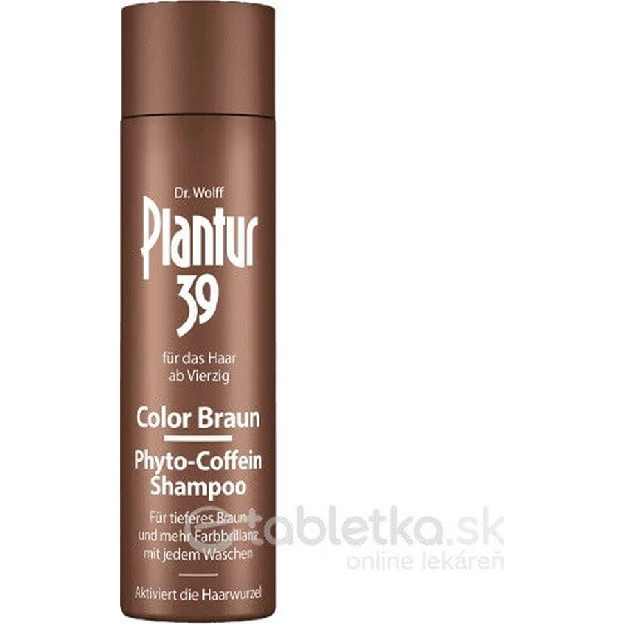 Plantur 39 Color Brown Phyto-Caffeinated Shampoo 1×250 мл, шампунь з кофеїном: ціни та характеристики