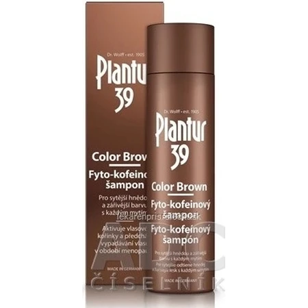 Plantur 39 Color Brown Phyto-Caffeinated Shampoo 1×250 мл, шампунь з кофеїном: ціни та характеристики