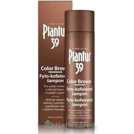 Plantur 39 Color Brown Phyto-Caffeinated Shampoo 1×250 мл, шампунь з кофеїном: ціни та характеристики