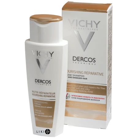 Шампунь Vichy Dercos Питательно-восстанавливающий для сухих и поврежденных волос, 200 мл флакон: цены и характеристики