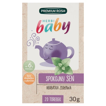 Premium Rosa Herbi Baby Calm Sleep, чай для детей и младенцев с 6 месяцев, 20 саше: цены и характеристики