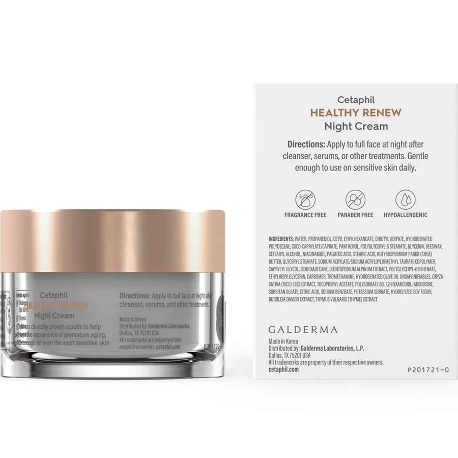 Крем для лица Cetaphil Healthy Renew Night Cream ночной Здоровое восстановление, 48 г: цены и характеристики