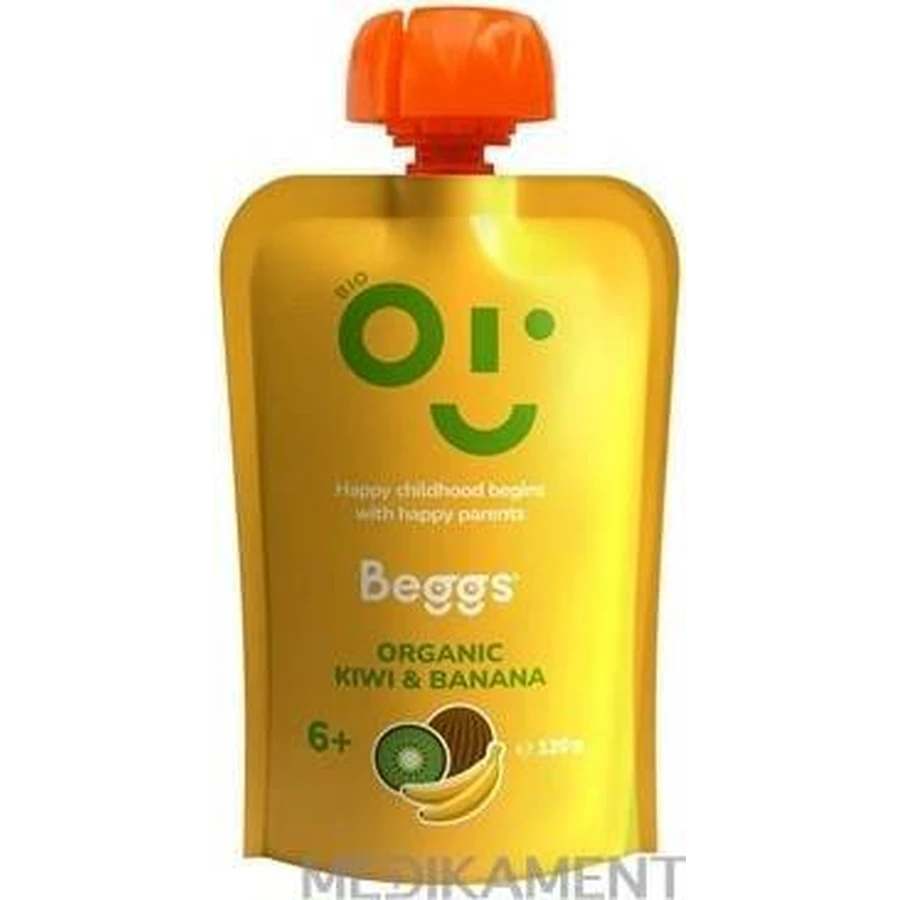 Beggs BIO Киви и банан 1×120 г, фруктовый перекус: цены и характеристики