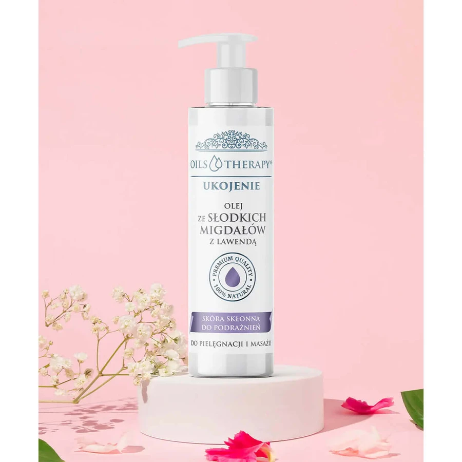 Optima Natura Oils Therapy Soothing, миндальное масло с лавандой для ухода и массажа, 400 мл: цены и характеристики