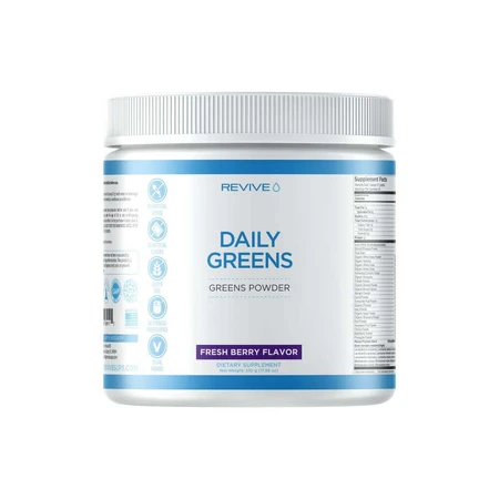 Зелений порошок Daily Greens Ягідний, 297 г, Revive: ціни та характеристики