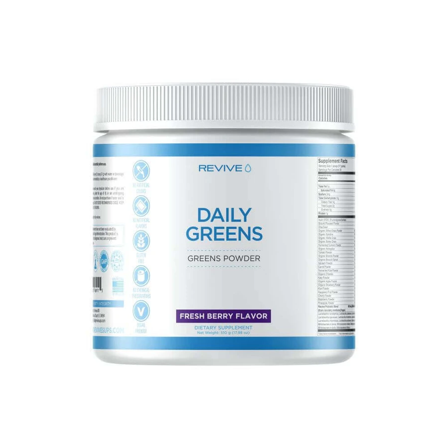 Зелений порошок Daily Greens Ягідний, 297 г, Revive: ціни та характеристики