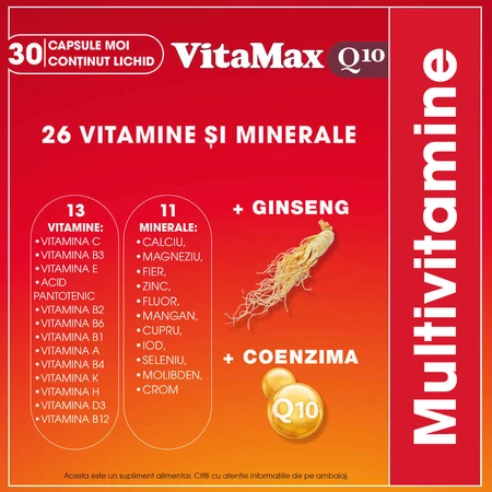 Vitamax Q10 pack Perrigo, 30 + 30 капсул: ціни та характеристики