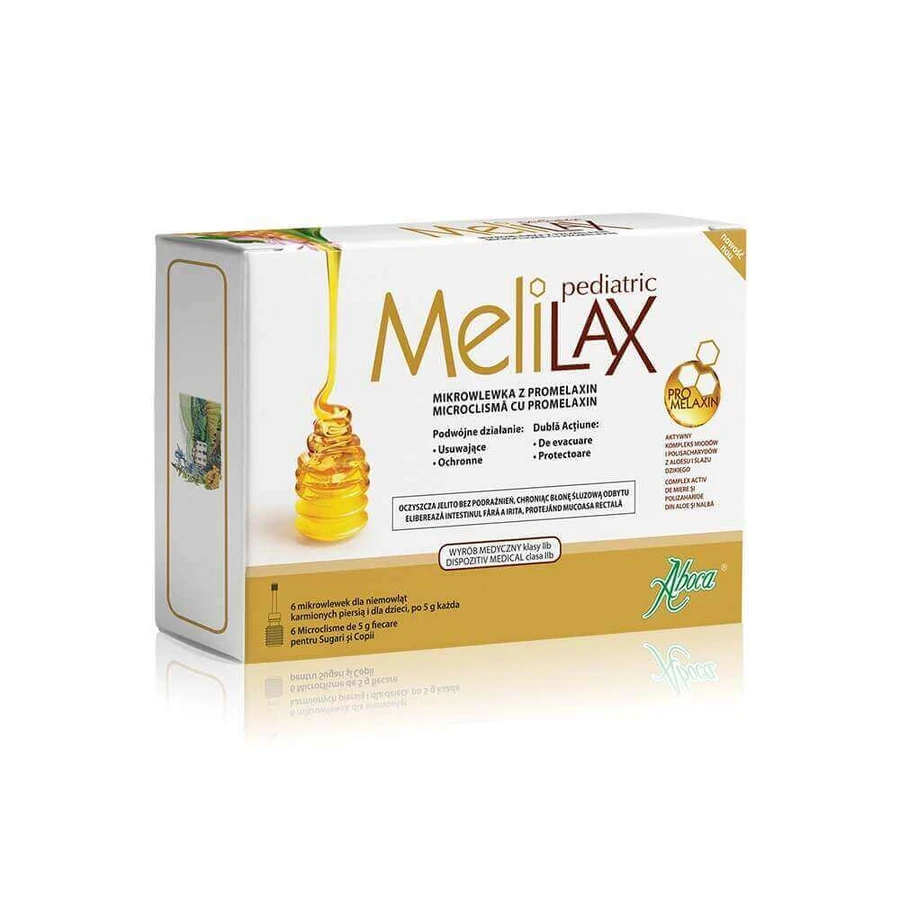 Микроклизмы МелиЛакс Aboca MeliLax Pediatric с прополисом для детей, 6 шт.: цены и характеристики