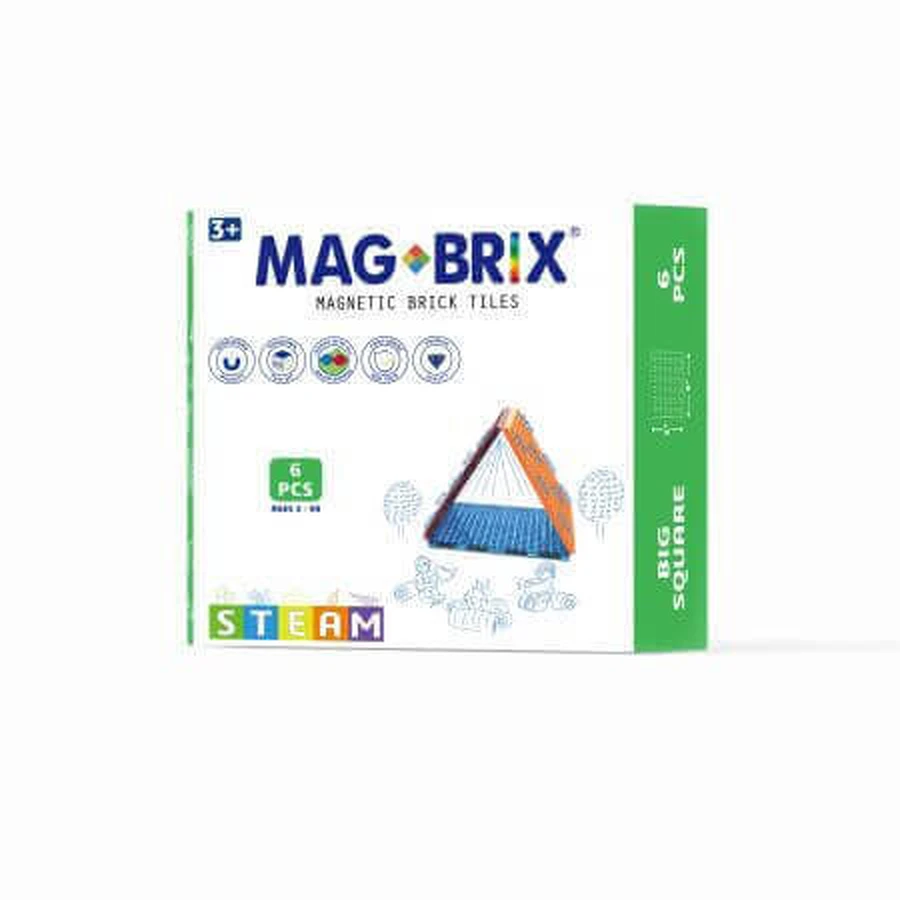 Магнитный набор Magbrix, 3 года+, 6 больших квадратных деталей, Magblox: цены и характеристики
