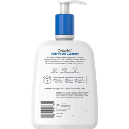 Засіб для щоденного очищення шкіри обличчя Cetaphil Daily Facial Cleanser, 473 мл: ціни та характеристики