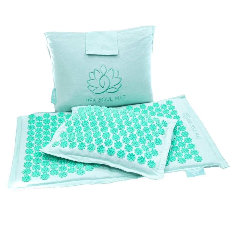 Rea Soul Mat, акупрессурный коврик с подушкой, постельным бельем, мит + сумка бесплатно: цены и характеристики