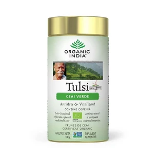 Зелений чай Organic India Tulsi Green Tea Natural Antistress & Revitalizing, 100 г