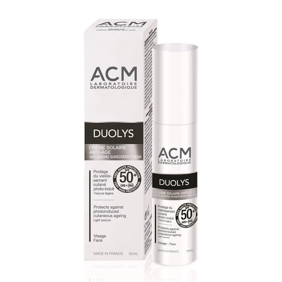 Крем проти старіння Duolys антивіковий сонцезахисний SPF 50+ Duolys, 50 мл, Acm: ціни та характеристики