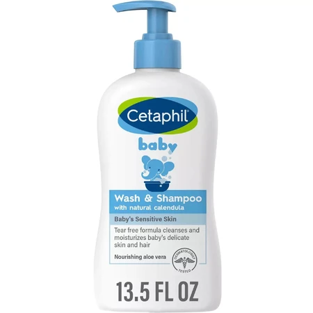 Гель-шампунь детский Cetaphil Baby Wash & Shampoo с календулой, 399 мл: цены и характеристики