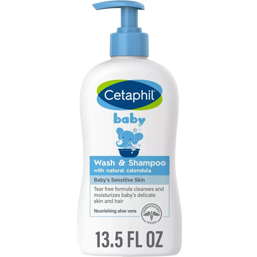 Гель-шампунь детский Cetaphil Baby Wash & Shampoo с календулой, 399 мл: цены и характеристики
