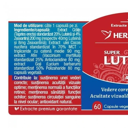 Herbagetica Super Lutein Zeaxanthin x 60cps: ціни та характеристики
