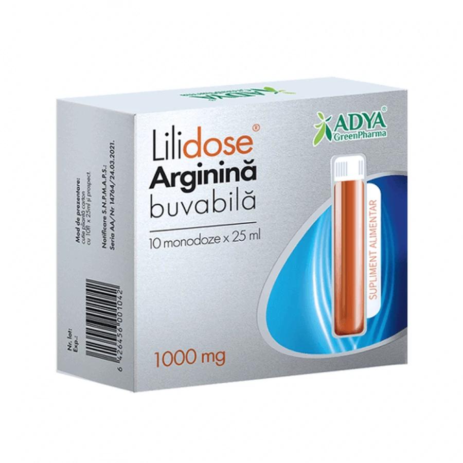 Лілідоза Аргінін Аргінін оральний, 1000 мг, 10 монодоз, Adya Green Pharma: ціни та характеристики