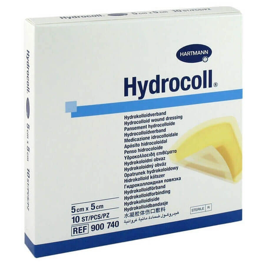 Бинт Hydrocoll, 5x5 см (900740), 10 штук, Hartmann: ціни та характеристики
