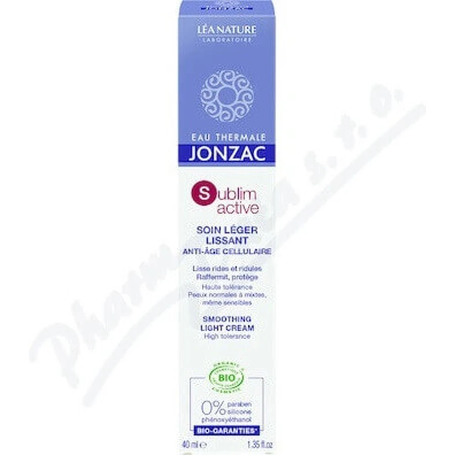 JONZAC Sublimactive Organic антивозрастной крем против морщин 1×40 мл, разглаживающий крем: цены и характеристики