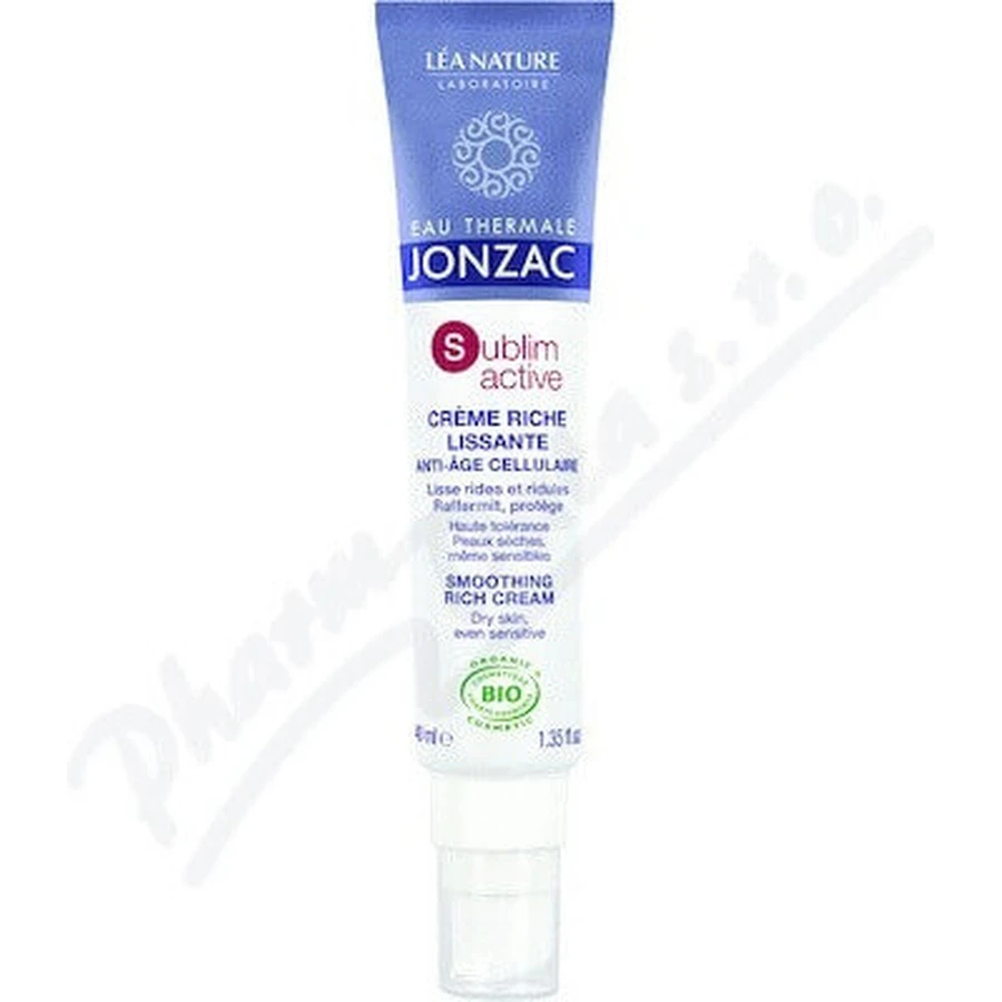 JONZAC Sublimactive Organic антивозрастной крем против морщин 1×40 мл, разглаживающий крем: цены и характеристики