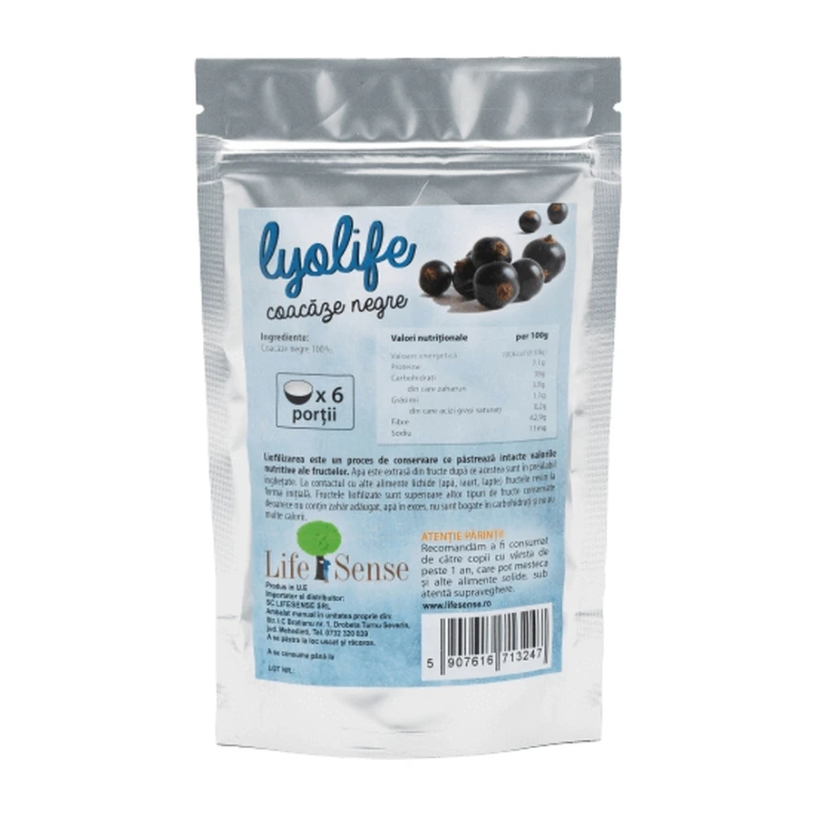 Lyolife Lyolife сублімована чорна смородина, 30 г, Lifesense: ціни та характеристики