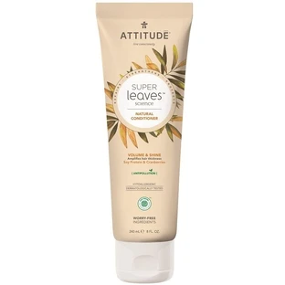 Attitude Кондиционер Super Leaves с детоксикационным эффектом, блеском и объемом для тонких волос 240 мл