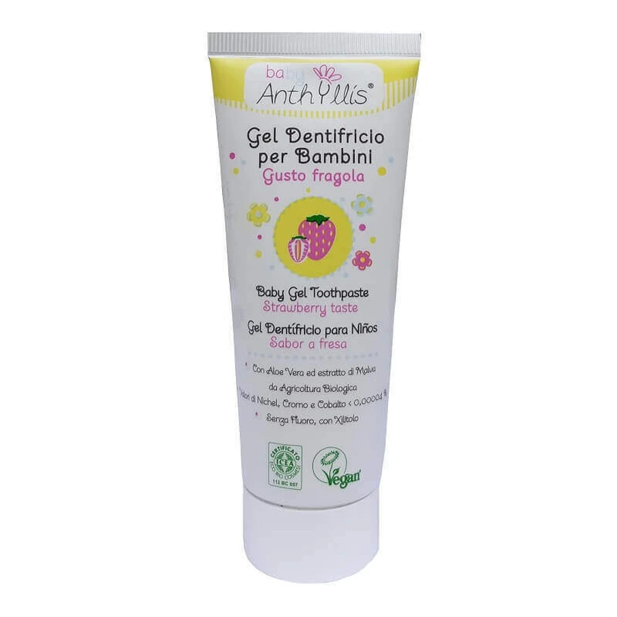Полунична зубна паста для дітей Eco Organic, 75 мл, Baby Anthyllis: ціни та характеристики