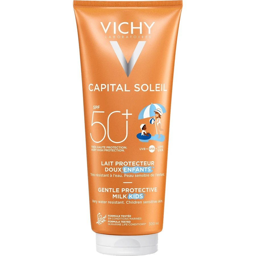 Дитячий захисний лосьйон Vichy Capital Soleil SPF 50 для обличчя та тіла 300 мл: ціни та характеристики