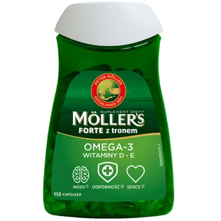 Омега-3 с маслом печени трески и витаминами D и E Trane Moller's Forte капсулы №112