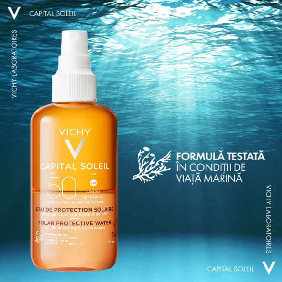 Vichy Capital Soleil Долгоиграющий солнцезащитный крем для лица и тела SPF 50, 200 мл, Vichy: цены и характеристики