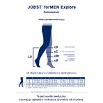 Jobst For Men Explore, компрессионные носки до колена, CCL2, закрытый носок, размер 3, черный: цены и характеристики